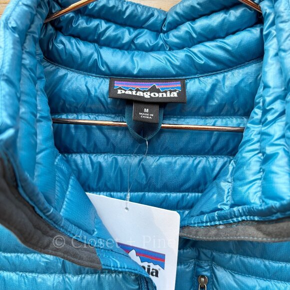 Patagonia Ultralight Down Jacket Underwater Blue‎ Size Medium Puffer 800 Fill - Picture 4 of 14